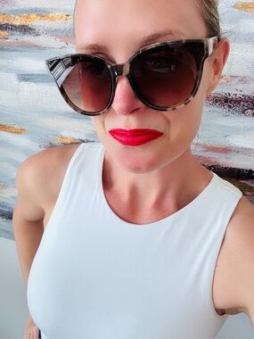 LELE SADOUGHI Brooklyn Sunglasses Tortoise Shell Eyewear NTW